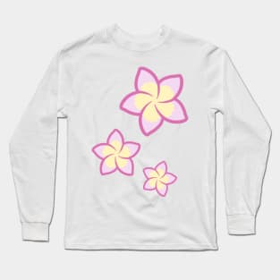 Pink Yellow Frangipani Long Sleeve T-Shirt